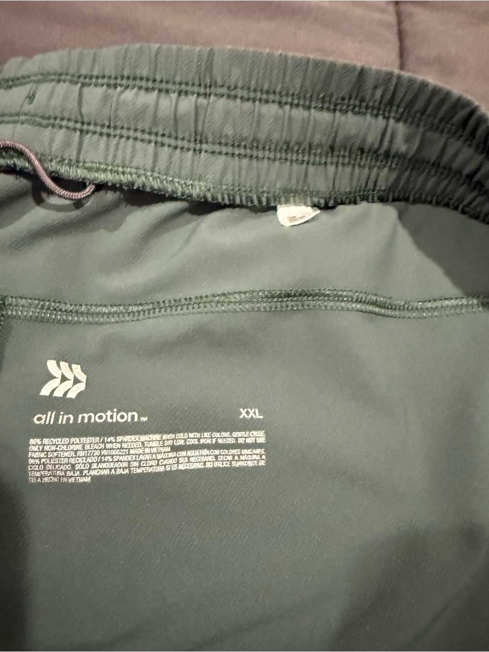 Bundle of 4- all in motion Men's Athletic Shorts - Green, Red, Gray, Cream - Picture 9 of 15